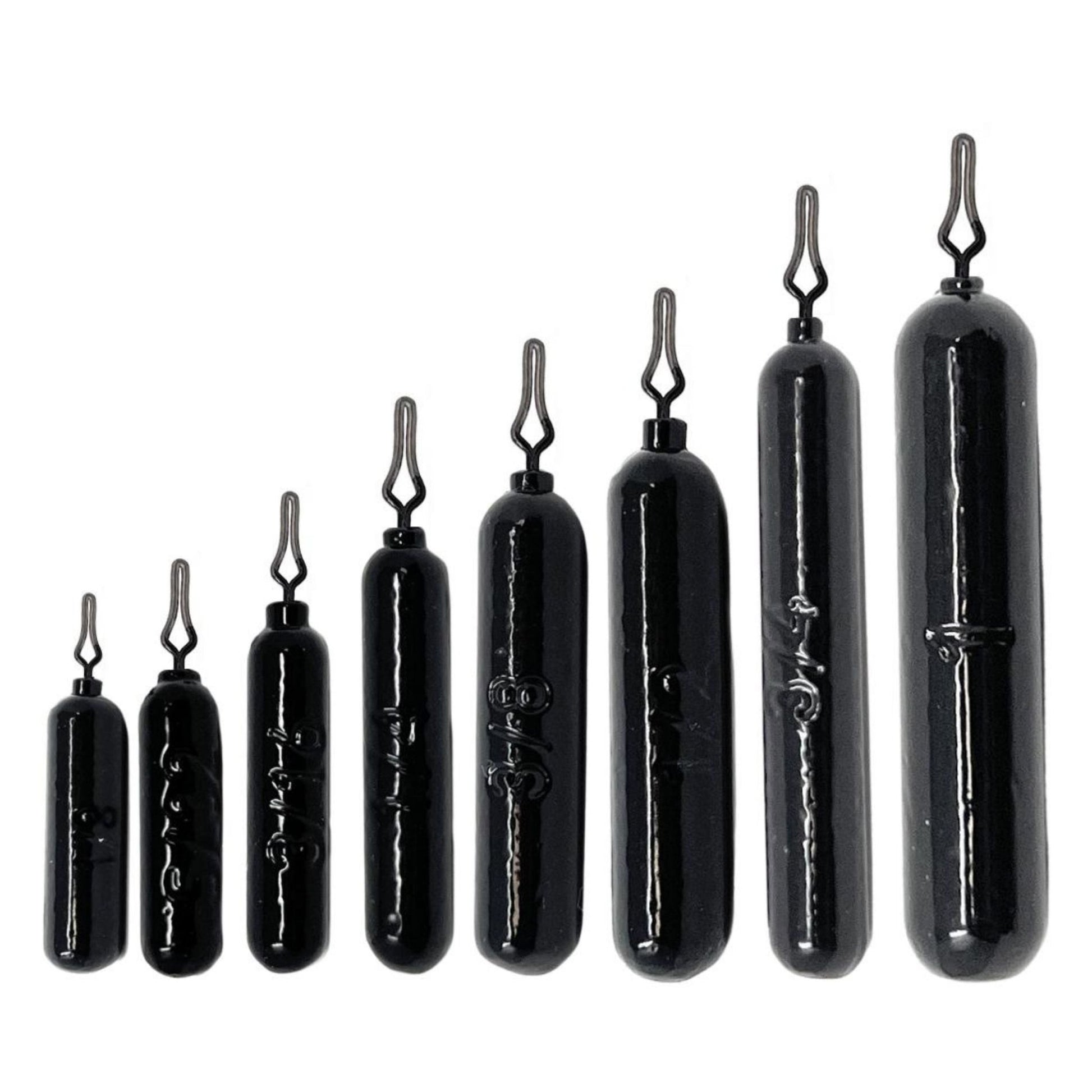 Reaction Tackle Lead Drop Shot Weights - Bulk Packs or Kits – 30 - Piece Variety - BLACK lead drop shot weights for fishing (24 view)