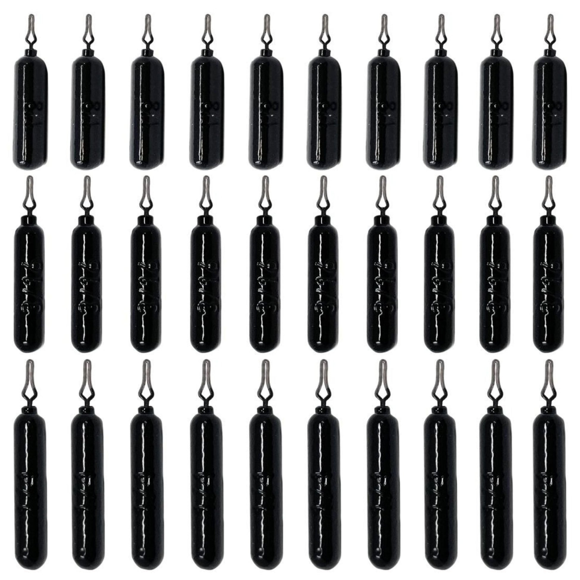 Reaction Tackle Lead Drop Shot Weights - Bulk Packs or Kits – 30 - Piece Variety - BLACK lead drop shot weights for fishing (23 view)