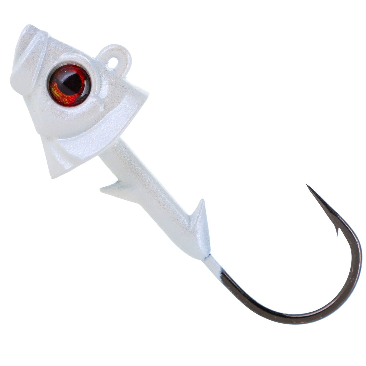 Reaction Tackle Lead Fish Head Jigs - 5 - PACK - New – White for fishing (11 view)