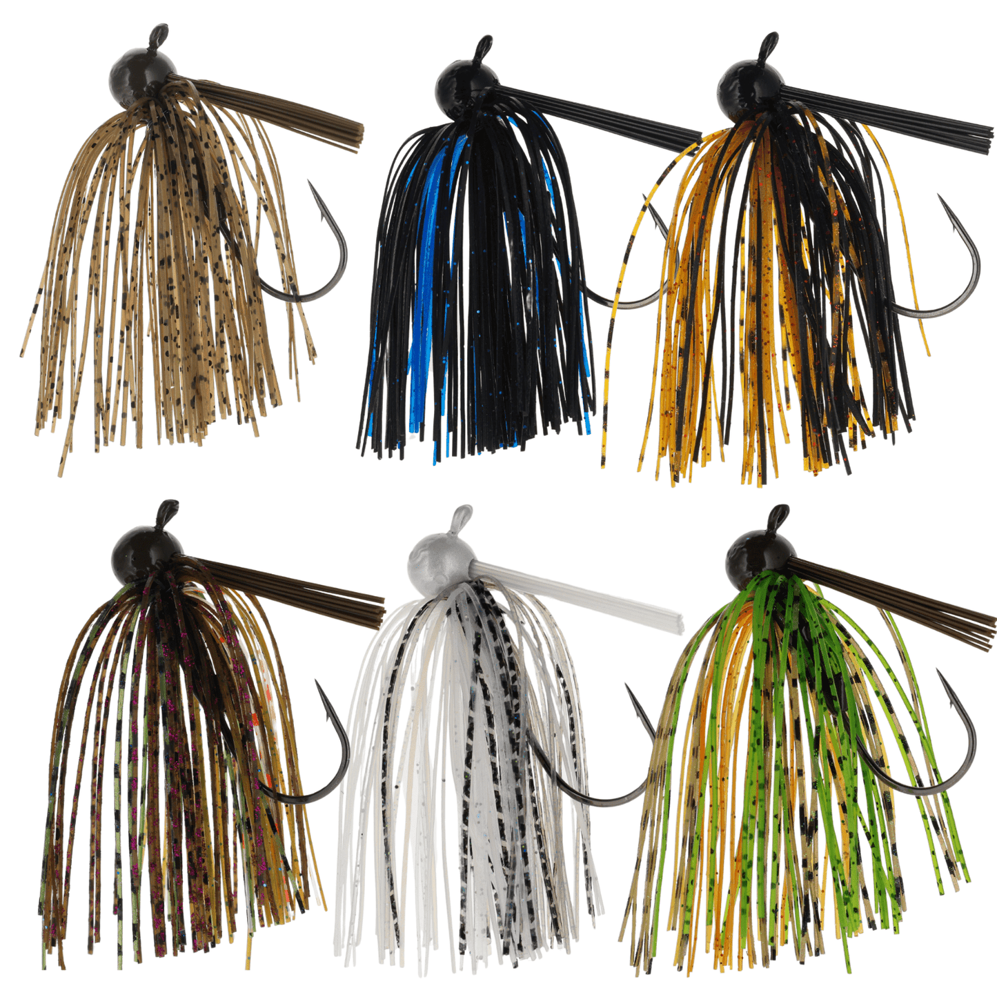Reaction Tackle Lead Football Jigs 3 - Pack - New – 6 - piece - Variety Pack - 1 of each color for fishing (16 view)