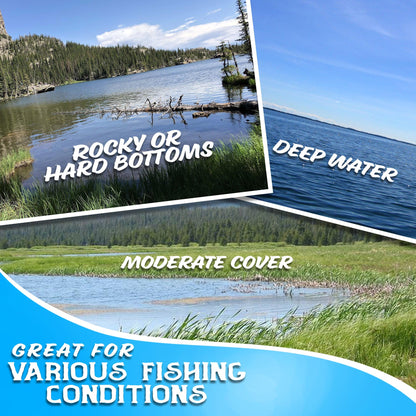 Reaction Tackle Lead Football Jigs 3 - Pack - New – Black/Blue for fishing (10 view)