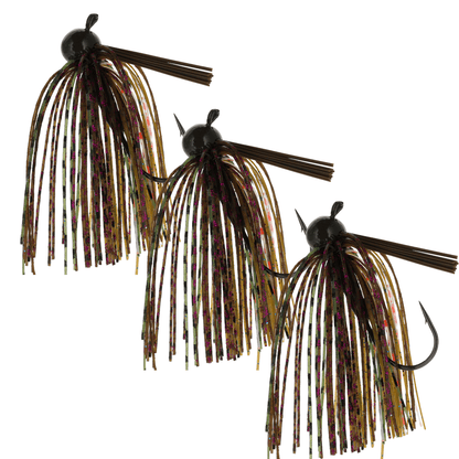 Reaction Tackle Lead Football Jigs 3 - Pack - New – Black/Blue for fishing (12 view)