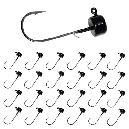 Reaction Tackle Lead Ned Rig - Shroom Jigs (25 - Pack) – Black fishing - jigs for fishing (1 view)