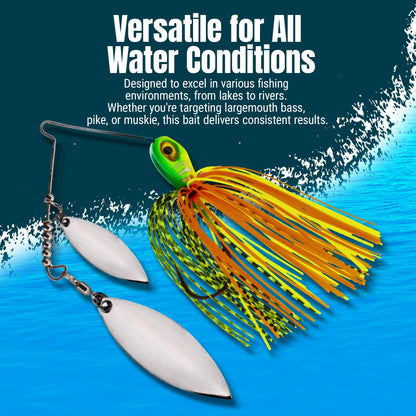 Reaction Tackle Lead Spinnerbait Jigs – 3 - Pack, Double Willow Blade - New – Tennessee Shad for fishing (5 view)