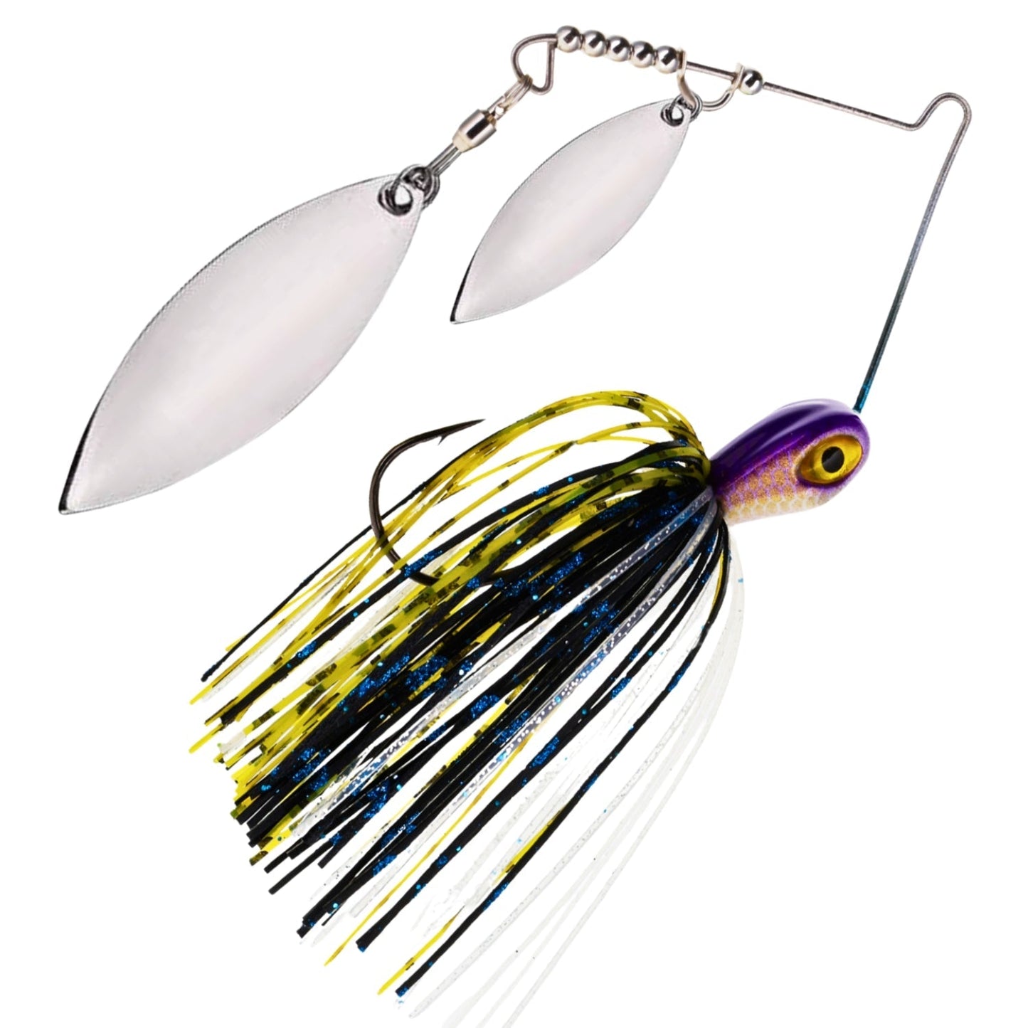 Reaction Tackle Lead Spinnerbait Jigs – 3 - Pack, Double Willow Blade - New – Killer for fishing (16 view)