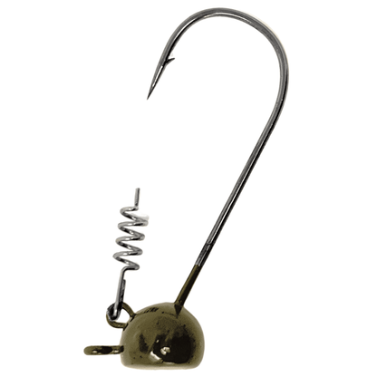 Reaction Tackle Lead Stand - Up Shaky Head Jigs (10 pack) – Green Pumpkin for fishing (1 view)
