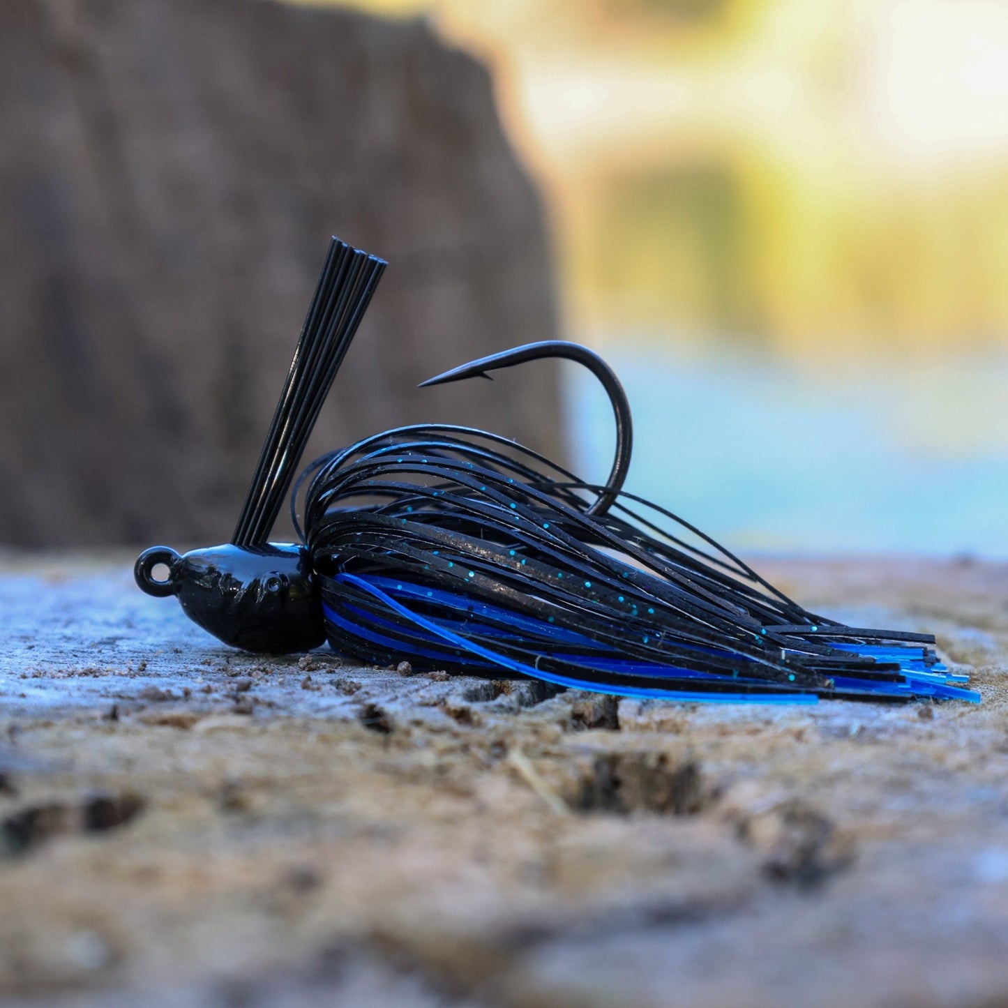 Reaction Tackle Lead Swim Jigs – Premium Weedless Bass Fishing Lures - 3 Pack - New – Tennessee Shad for fishing (2 view)