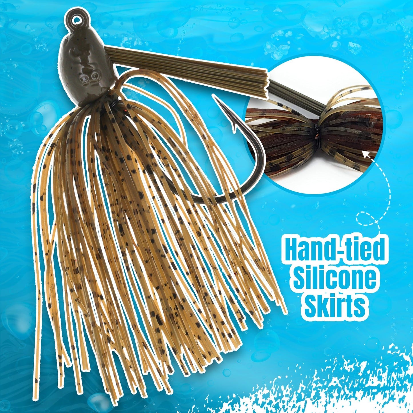 Reaction Tackle Lead Swim Jigs – Premium Weedless Bass Fishing Lures - 3 Pack - New – 6 - piece - Variety Pack - 1 of each color for fishing (12 view)