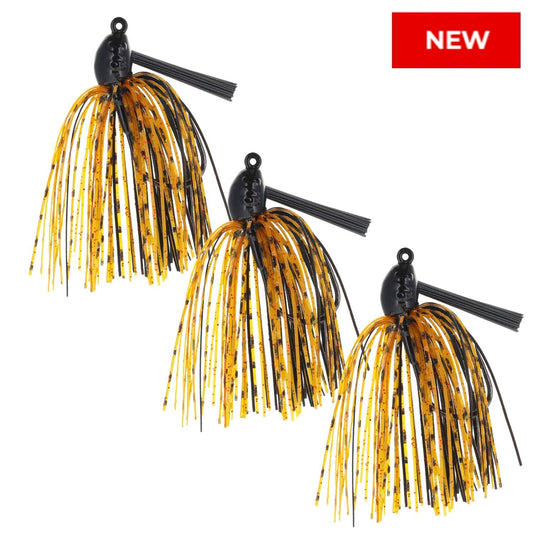 Reaction Tackle Lead Swim Jigs – Premium Weedless Bass Fishing Lures - 3 Pack - New – Tennessee Shad for fishing (1 view)