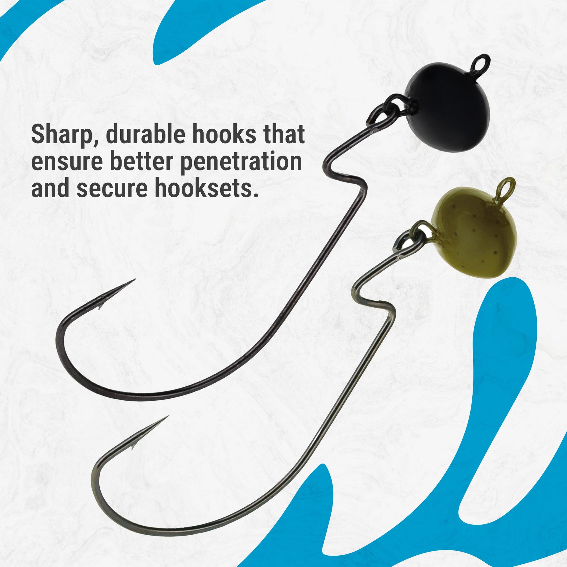 Reaction Tackle Lead Swing Football Jigs - 5 - PACK - New – 1/4 oz - 3/0 Hook for fishing (13 view)