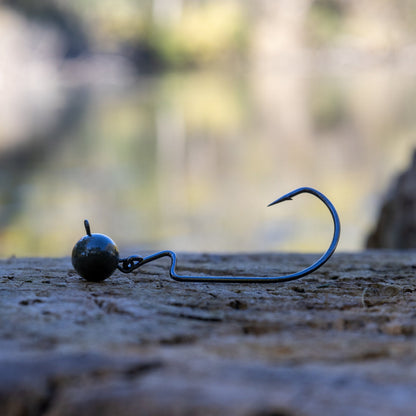 Reaction Tackle Lead Swing Football Jigs - 5 - PACK - New – 1/4 oz - 3/0 Hook for fishing (6 view)