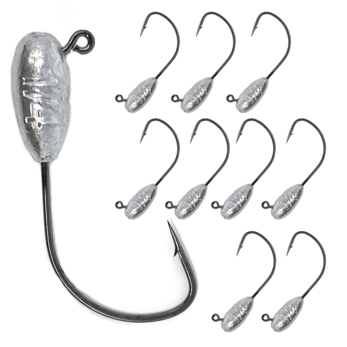 Reaction Tackle Lead Tube Jig Heads - 10 - Pack – 1/8 oz for fishing (1 view)