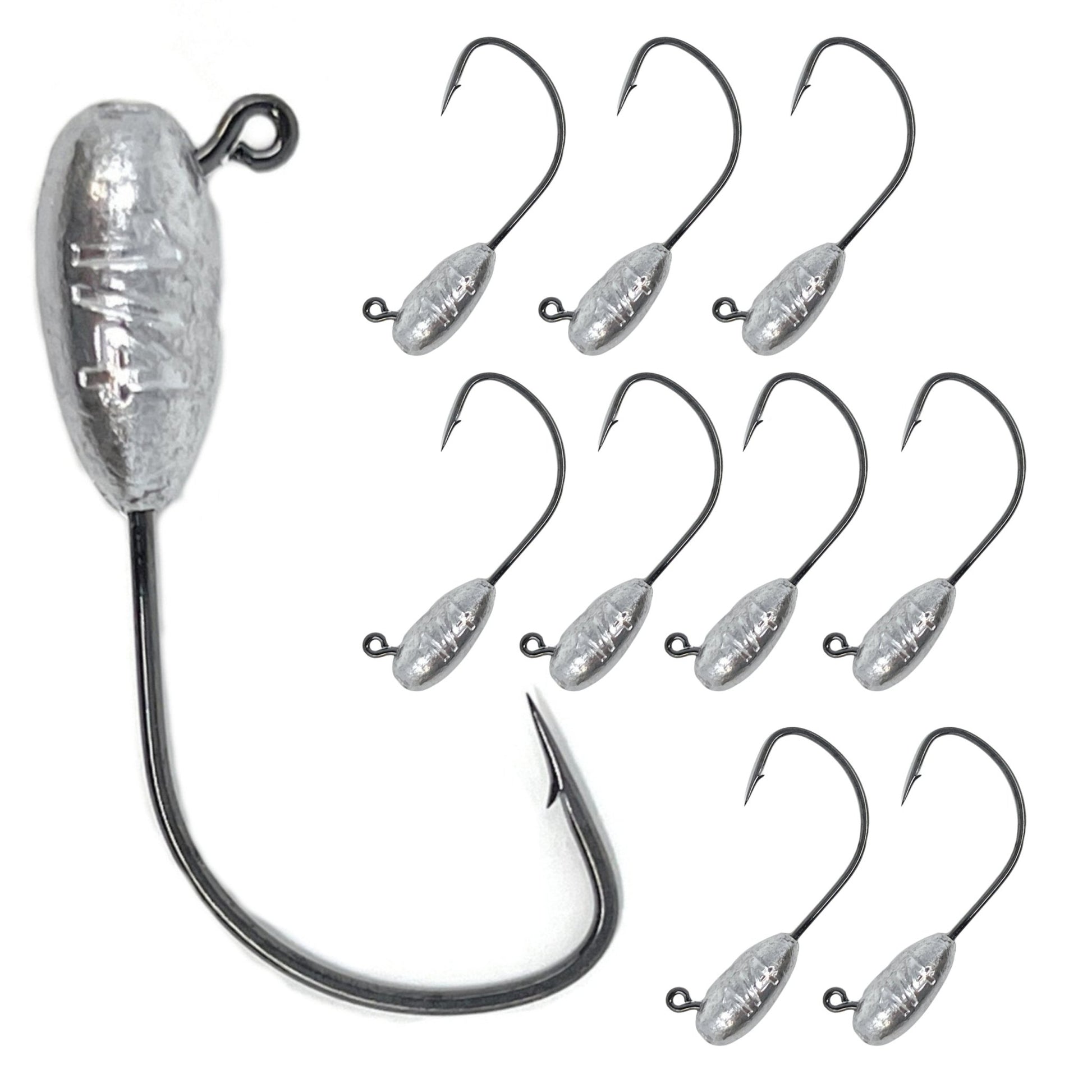Reaction Tackle Lead Tube Jig Heads - 10 - Pack – 1/8 oz for fishing (1 view)