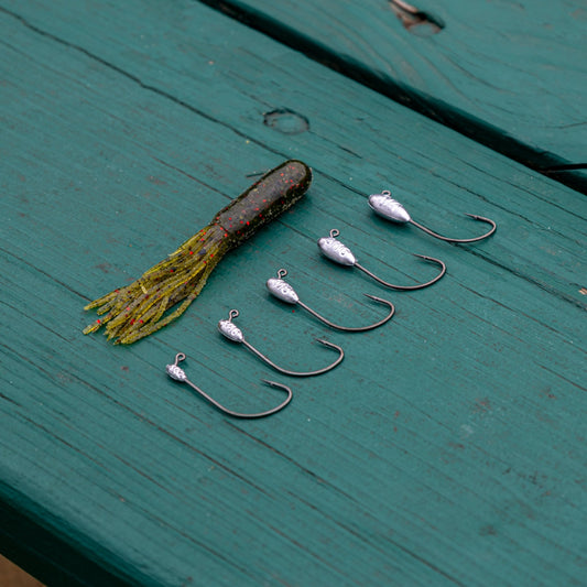 Reaction Tackle Lead Tube Jig Heads - 10 - Pack – 1/8 oz for fishing (2 view)