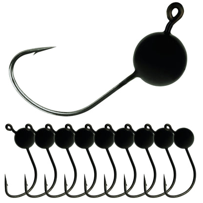 Reaction Tackle Lead Wacky Jigs - 10 - PACK - Ultra Sharp - New – 1/16 oz - 2/0 Hook for fishing (5 view)