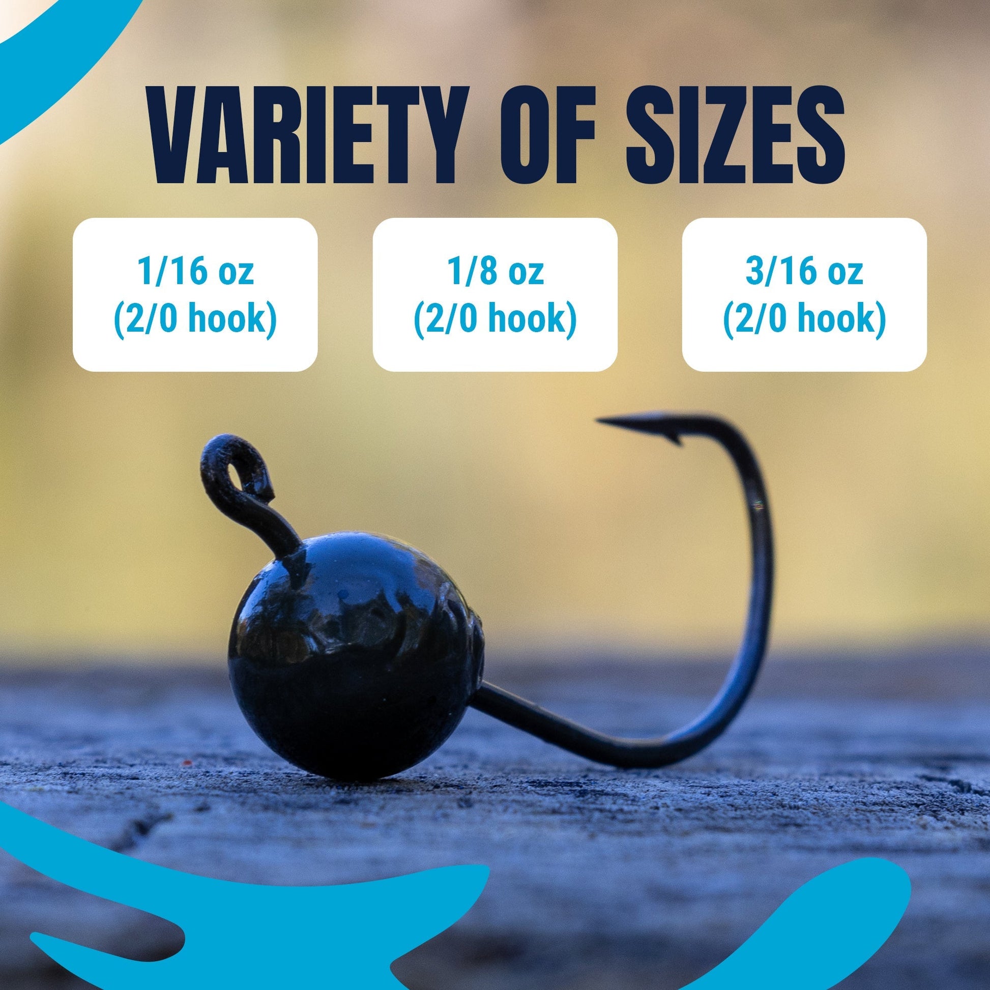 Reaction Tackle Lead Wacky Jigs - 10 - PACK - Ultra Sharp - New – 1/16 oz - 2/0 Hook for fishing (4 view)