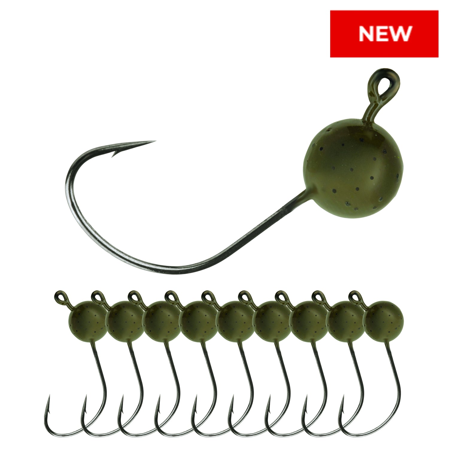 Reaction Tackle Lead Wacky Jigs - 10 - PACK - Ultra Sharp - New – 1/16 oz - 2/0 Hook for fishing (1 view)