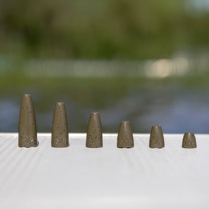 Reaction Tackle Lead Worm Weights (25 pack) – Green Pumpkin Sinkers & Weights for fishing (3 view)