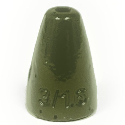 Reaction Tackle Lead Worm Weights (25 pack) – Green Pumpkin Sinkers & Weights for fishing (27 view)