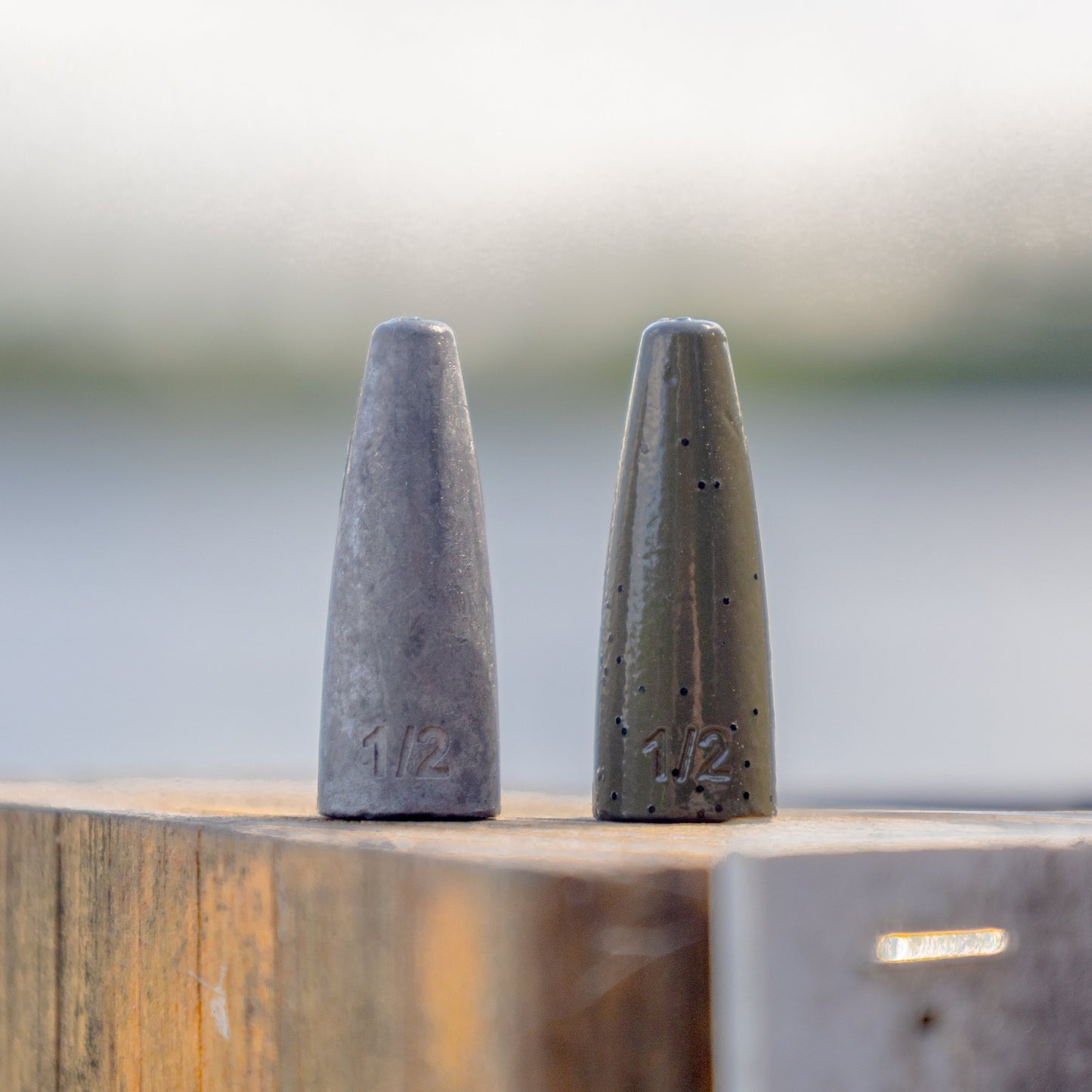 Reaction Tackle Lead Worm Weights (25 pack) – Green Pumpkin Sinkers & Weights for fishing (2 view)