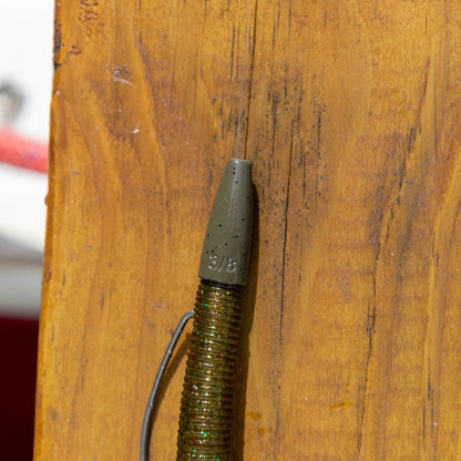 Reaction Tackle Lead Worm Weights (25 pack) – Green Pumpkin Sinkers & Weights for fishing (9 view)