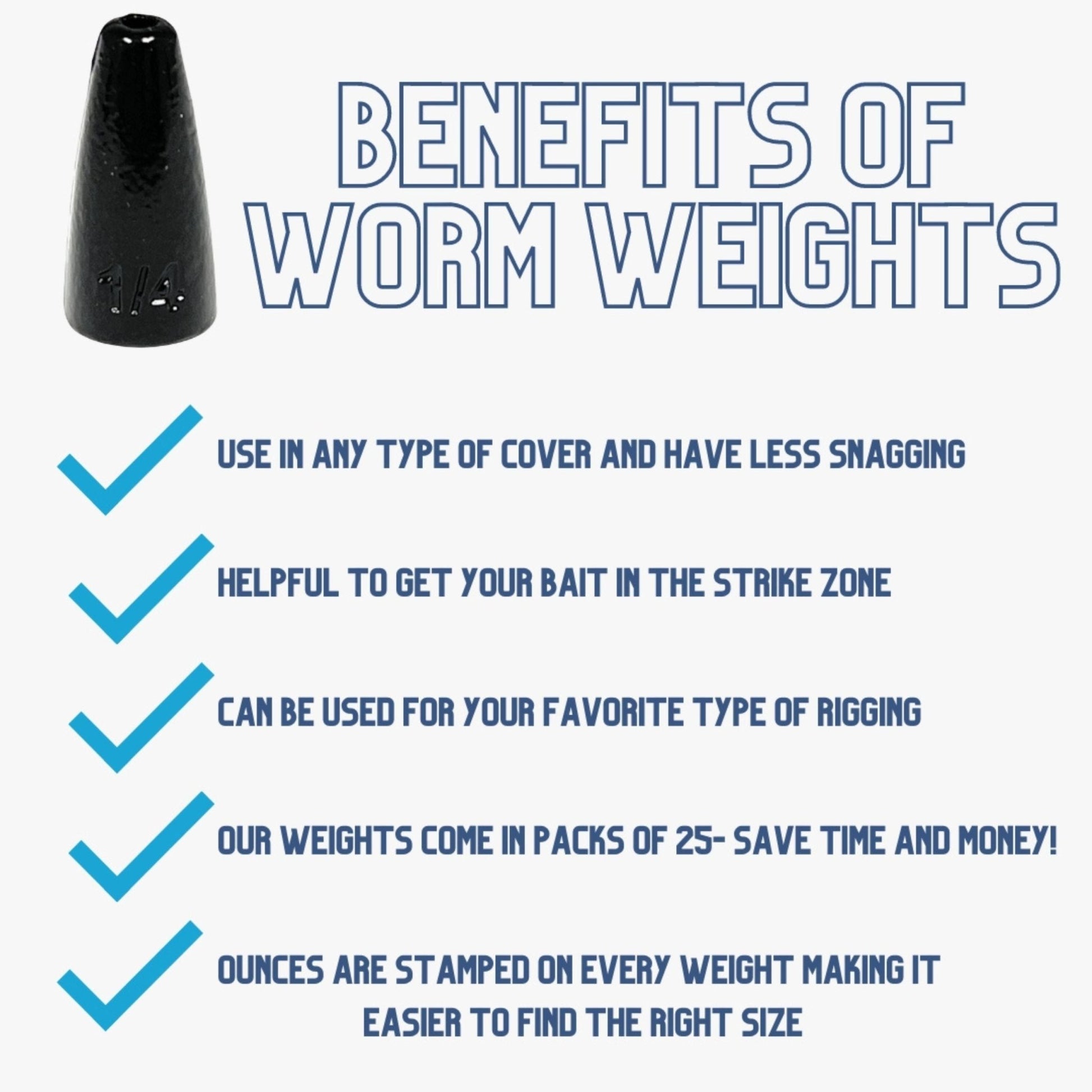 Reaction Tackle Lead Worm Weights (25 pack) – Green Pumpkin Sinkers & Weights for fishing (12 view)