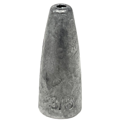 Reaction Tackle Lead Worm Weights (25 pack) – Silver/Plain Sinkers & Weights for fishing (19 view)