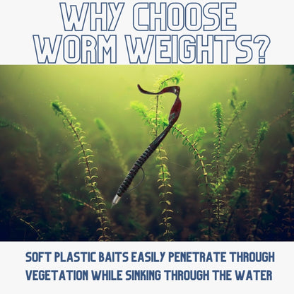 Reaction Tackle Lead Worm Weights (25 pack) – Green Pumpkin Sinkers & Weights for fishing (10 view)