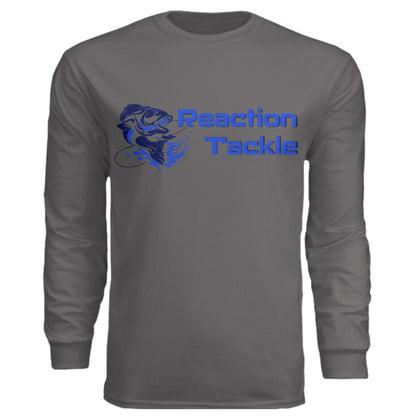 Reaction Tackle Long Sleeve Cotton T-Shirts – Charcoal for Apparel (3 view)