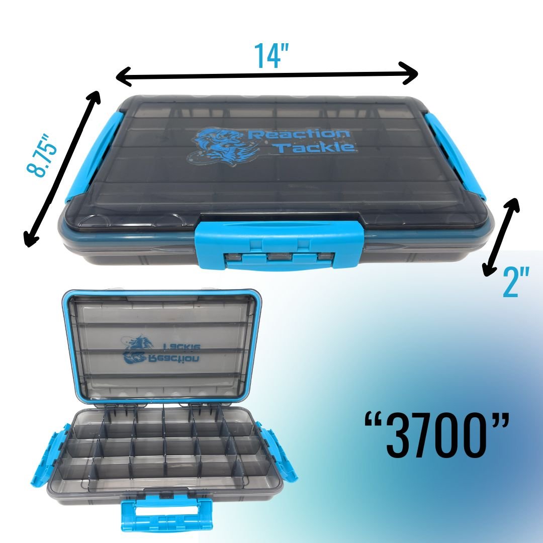 Reaction Tackle Premium Tackle Tray - High Performance and Waterproof with 3 Resilient Clips – 3600 2PK for fishing (8 view)