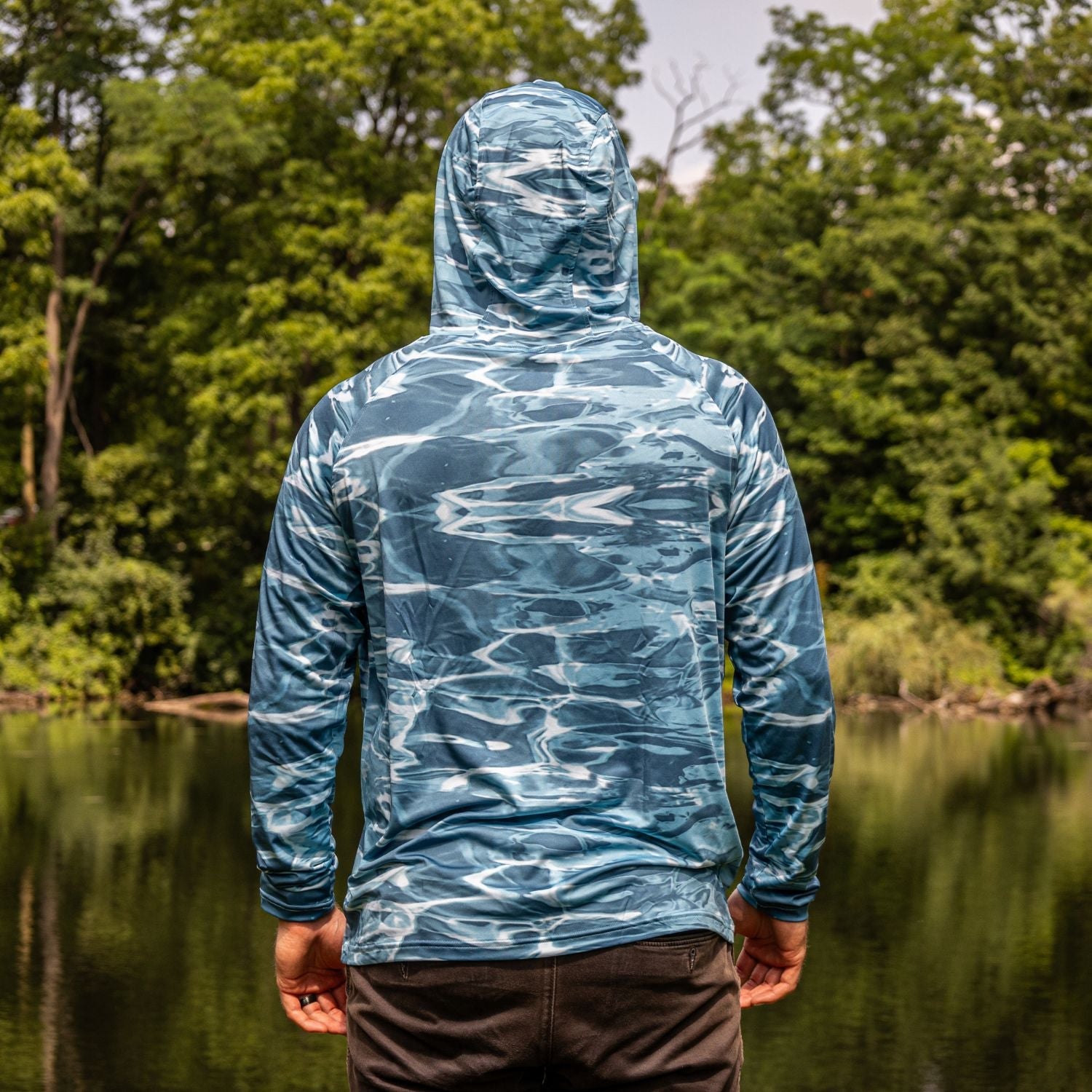 Reaction Tackle SPF UPF 50+ Long Sleeve Hooded Fishing Shirt – Medium for Apparel (2 view)