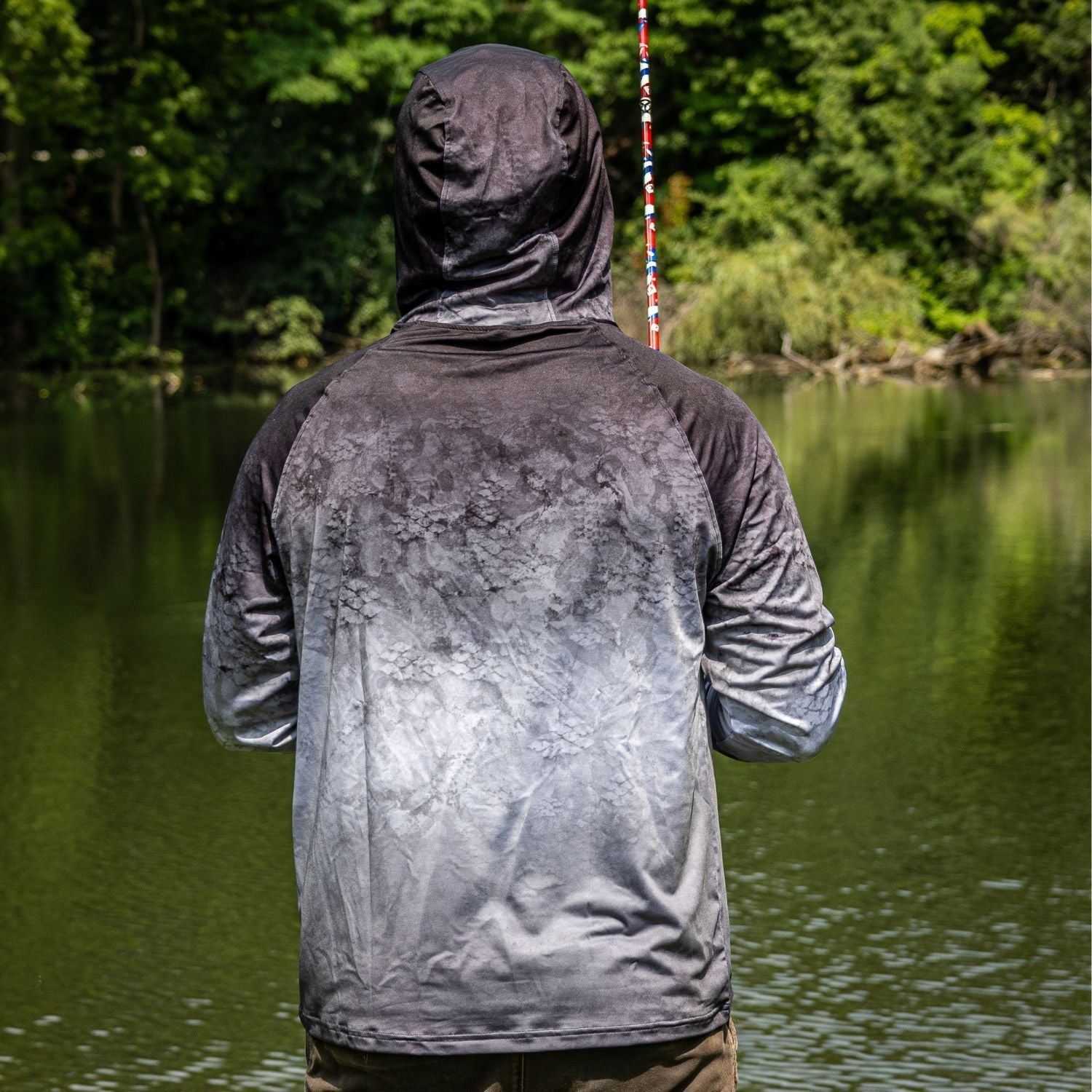 Reaction Tackle SPF UPF 50+ Long Sleeve/Hood/Gaiter Fishing Shirt – Medium for Apparel (4 view)