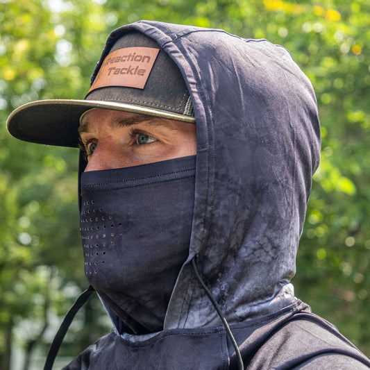 Reaction Tackle SPF UPF 50+ Long Sleeve/Hood/Gaiter Fishing Shirt – Medium for Apparel (2 view)