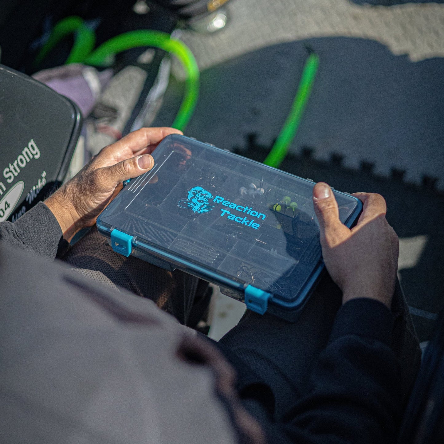 Reaction Tackle Standard Tackle Tray - Sturdy and Waterproof with 4 Reliable Clips – 3500 2 - Pack for fishing (3 view)