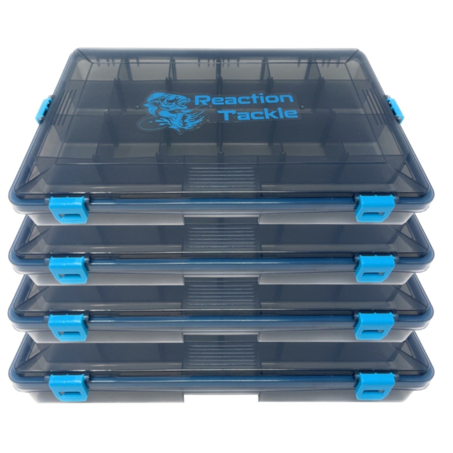 Reaction Tackle Standard Tackle Tray - Sturdy and Waterproof with 4 Reliable Clips – 3700 4 - Pack for fishing (14 view)