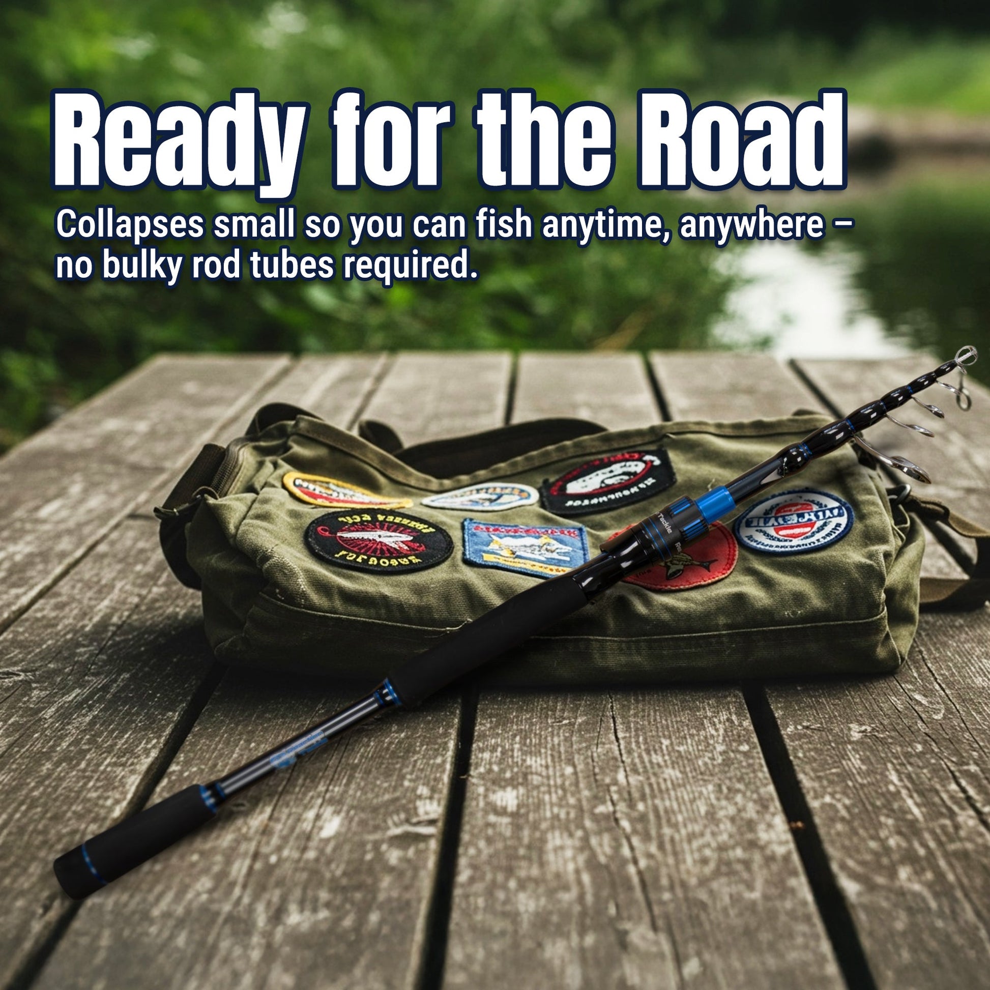 Reaction Tackle Telescopic Spinning Rod – Carbon Travel Fishing Rod – Collapsible Rod for Freshwater and Saltwater - NEW – Stream Light – Light Action for fishing (6 view)