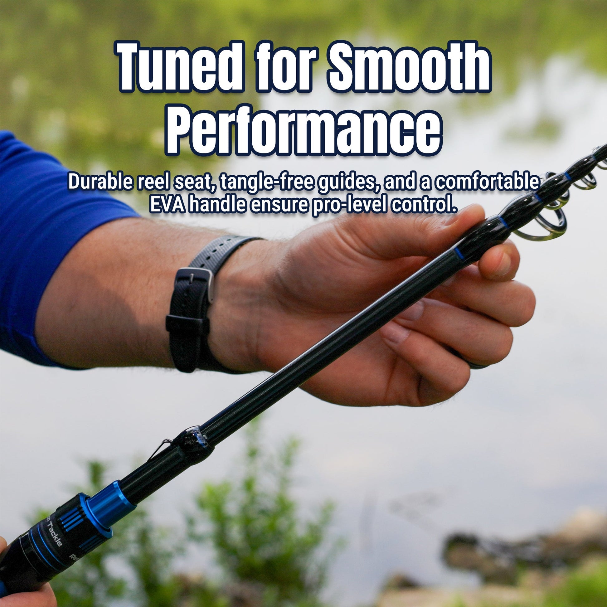 Reaction Tackle Telescopic Spinning Rod – Carbon Travel Fishing Rod – Collapsible Rod for Freshwater and Saltwater - NEW – Stream Light – Light Action for fishing (9 view)