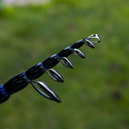 Reaction Tackle Telescopic Spinning Rod – Carbon Travel Fishing Rod – Collapsible Rod for Freshwater and Saltwater - NEW – Stream Light – Light Action for fishing (2 view)