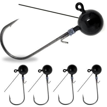 Reaction Tackle Tungsten Ball Jig Heads (5 - Pack) – 1/16 oz (2 hook) for fishing (11 view)