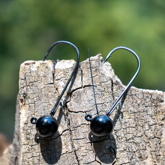 Reaction Tackle Tungsten Ball Jig Heads (5 - Pack) – 1/16 oz (2 hook) for fishing (2 view)