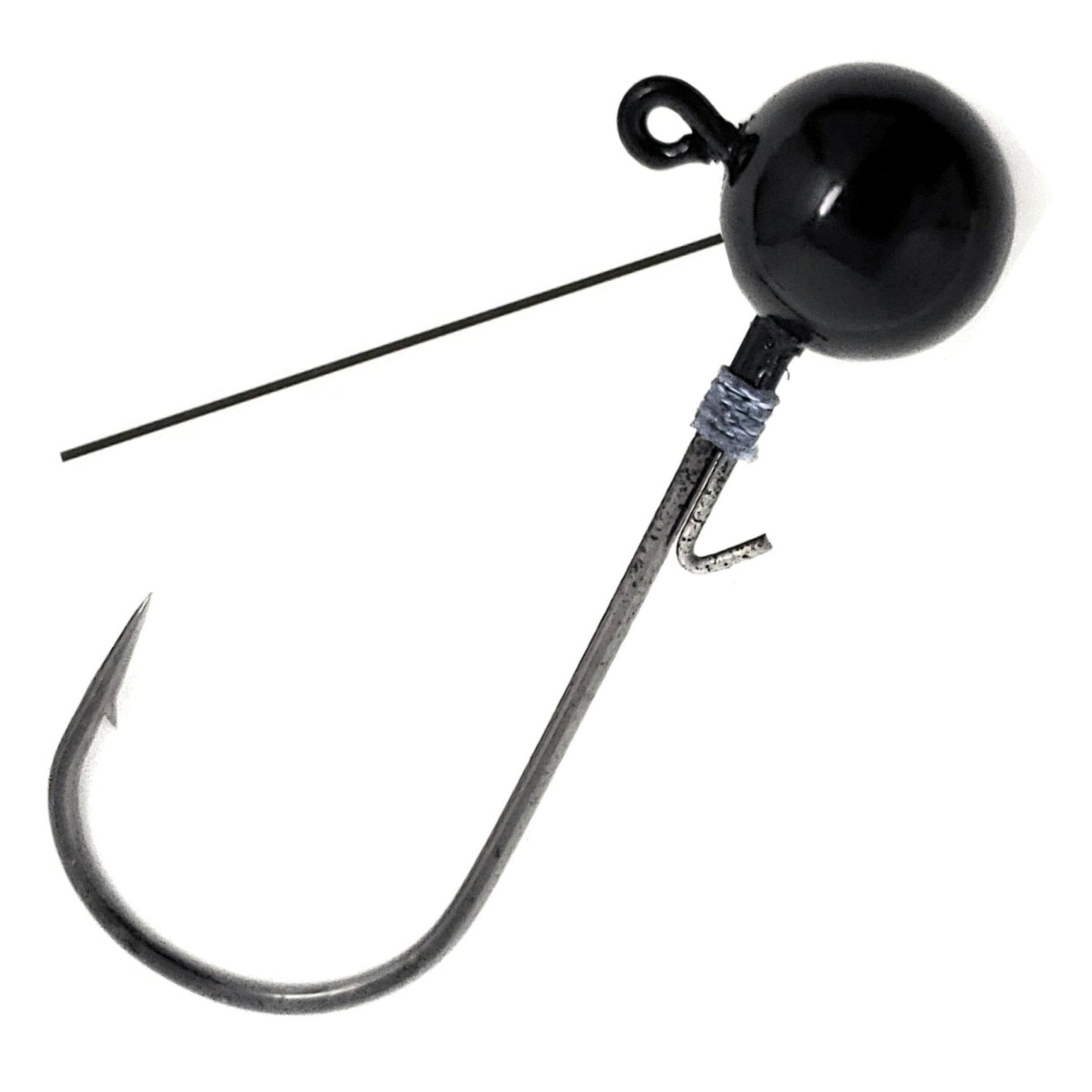 Reaction Tackle Tungsten Ball Jig Heads (5 - Pack) – 1/16 oz (2 hook) for fishing (10 view)