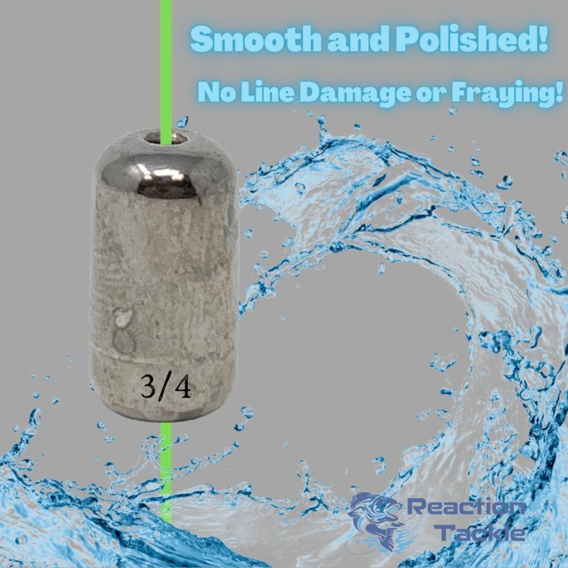 Reaction Tackle Tungsten Barrel Weights – Silver tungsten weights for fishing (17 view)