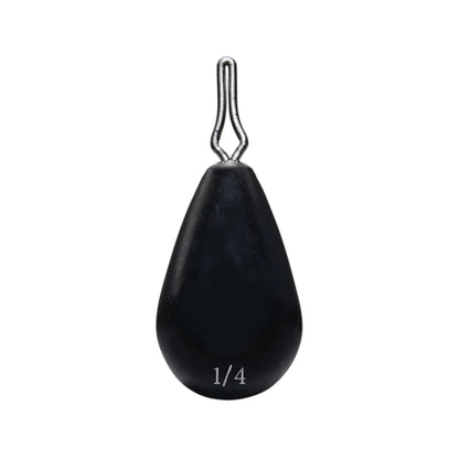 Reaction Tackle Tungsten Drop Shot Weights – Black (Tear Drop) drop shot weights for fishing (38 view)