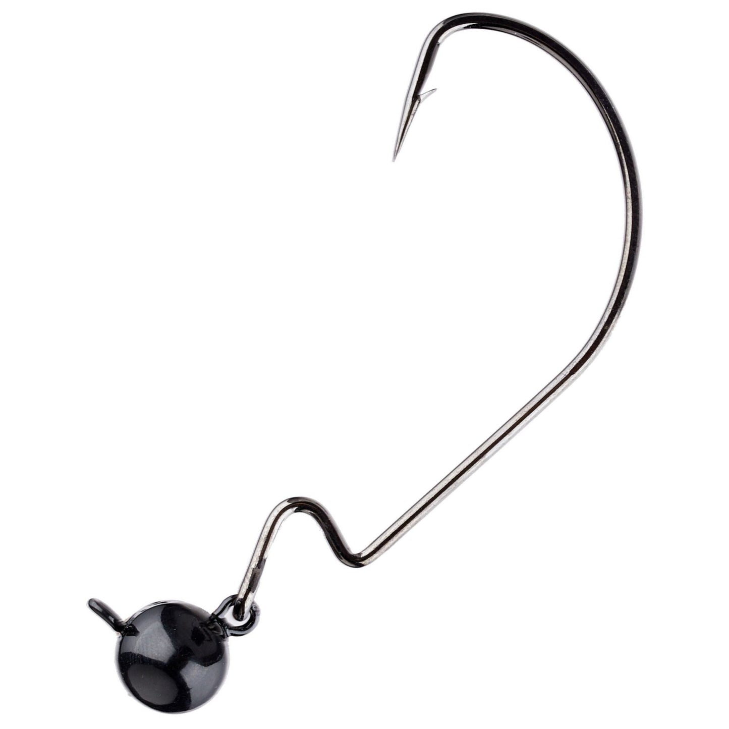 Reaction Tackle Tungsten Football/Swing Jig Heads - 3 - Pack – Black for fishing (9 view)