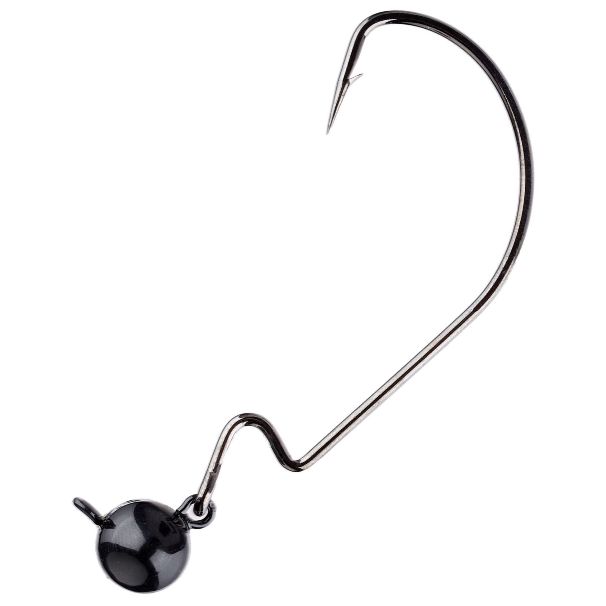 Reaction Tackle Tungsten Football/Swing Jig Heads - 3 - Pack – Black for fishing (9 view)