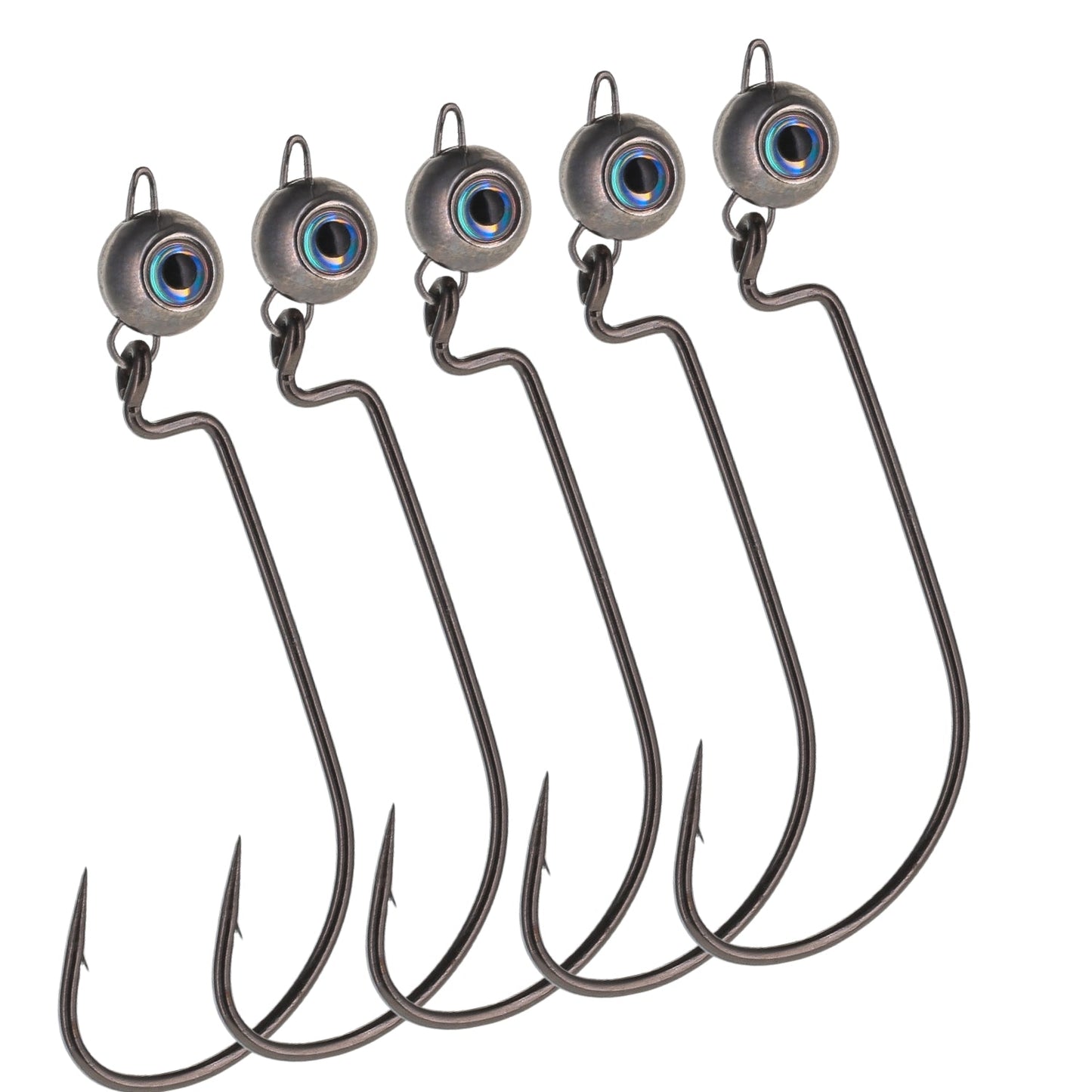 Reaction Tackle Tungsten Free Swing Jig Head - 5 - Pack - New – 1/8 oz - 1/0 Hook for fishing (9 view)