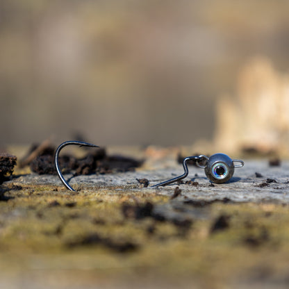 Reaction Tackle Tungsten Free Swing Jig Head - 5 - Pack - New – 1/8 oz - 1/0 Hook for fishing (3 view)
