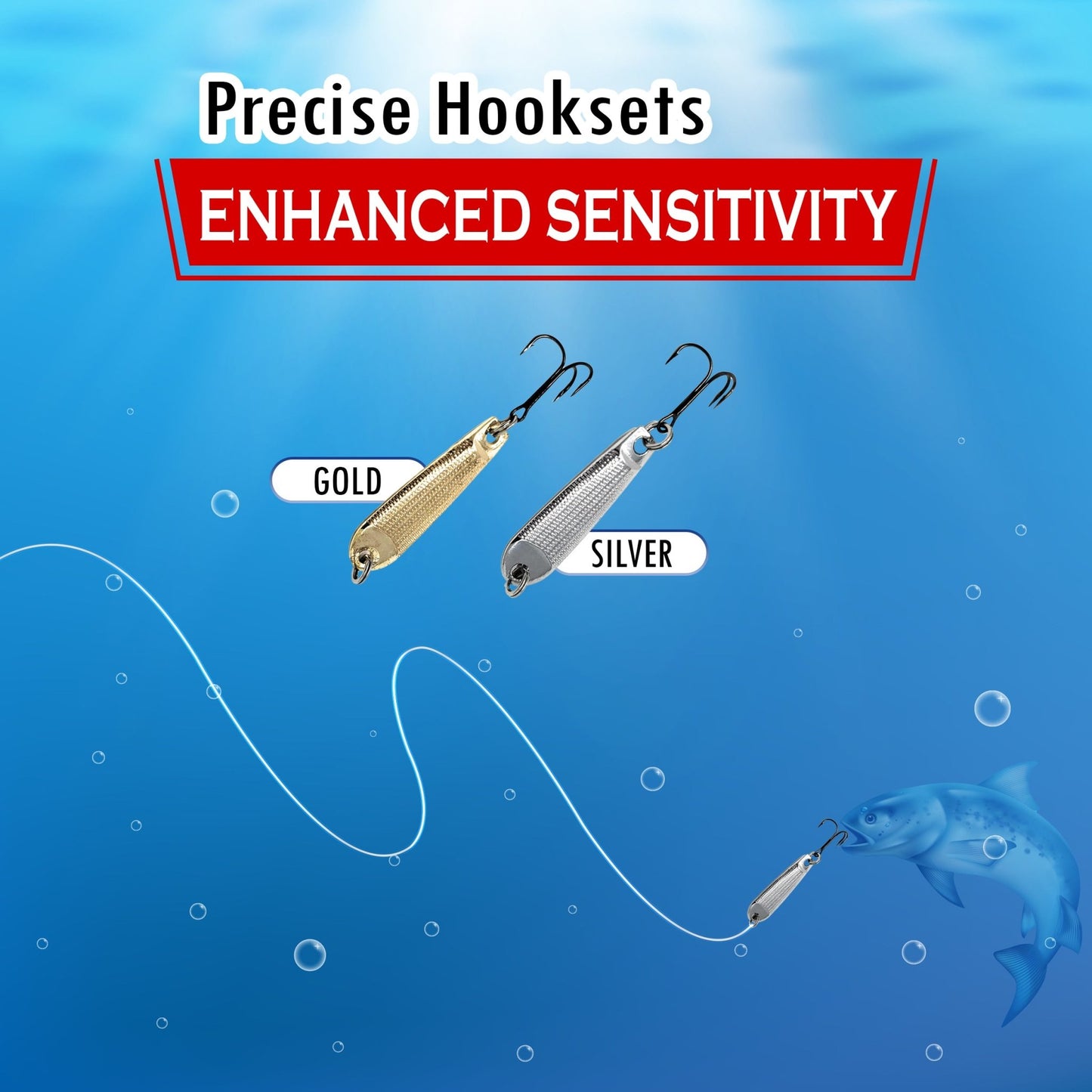 Reaction Tackle Tungsten Jigging Spoons (2 - Pack) – Silver for fishing (6 view)