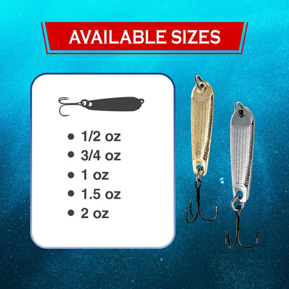 Reaction Tackle Tungsten Jigging Spoons (2 - Pack) – Silver for fishing (7 view)