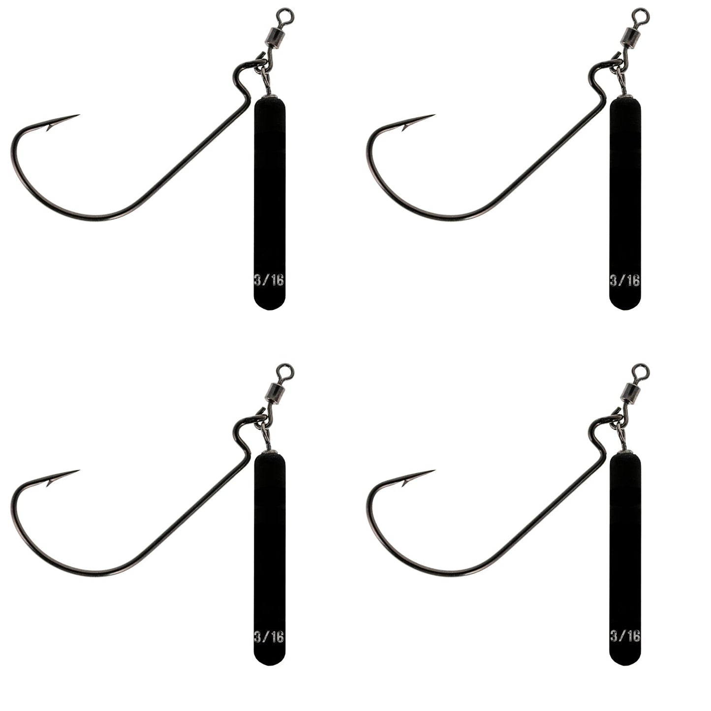 Reaction Tackle Tungsten Jika Rigs - 4PK – 3/8oz - 1/0 Hook for fishing (6 view)